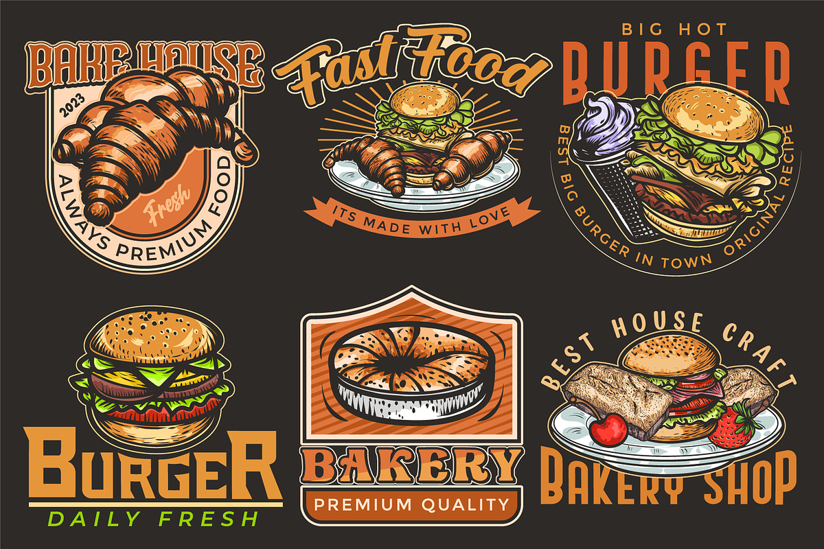 Bake House Pizza, Burger Bakery logo, a Branding & Logo Template by Billah Hub
