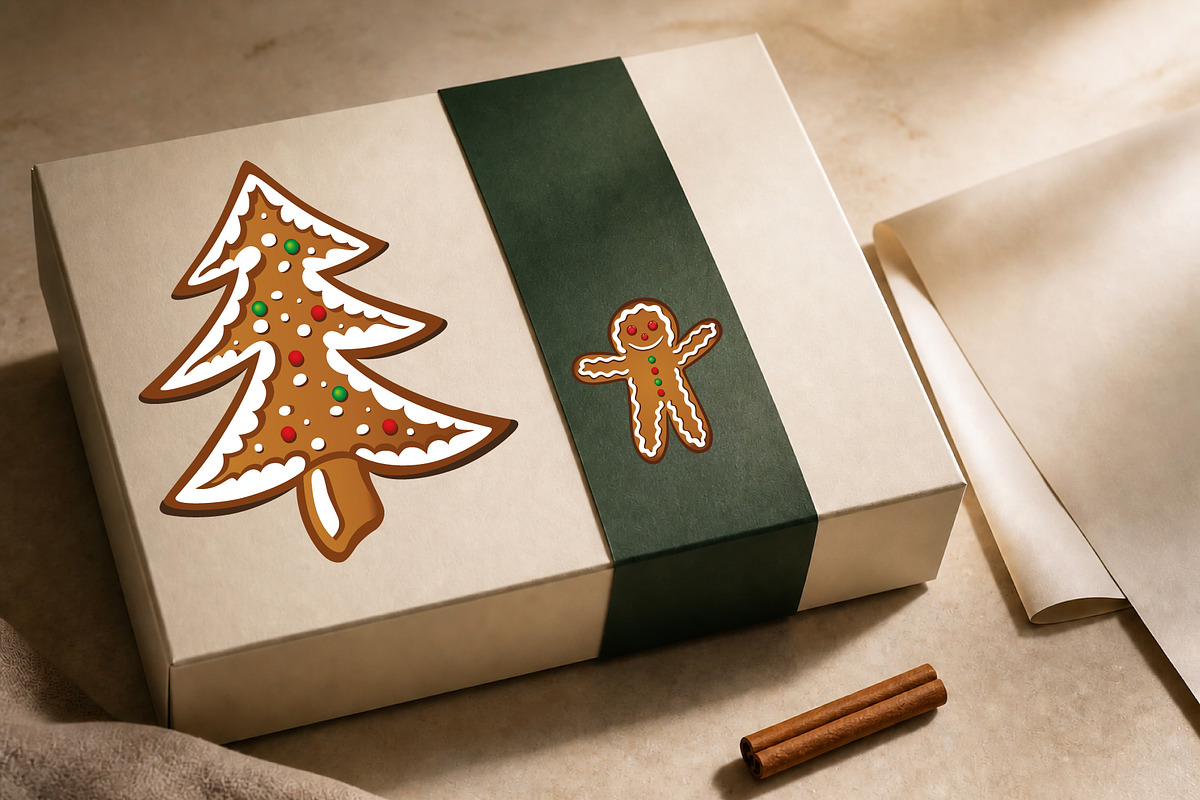 Gingerbread Christmas Clipart Set, a Seasonal Illustration by Christine Krahl (Photo 4 of 8)