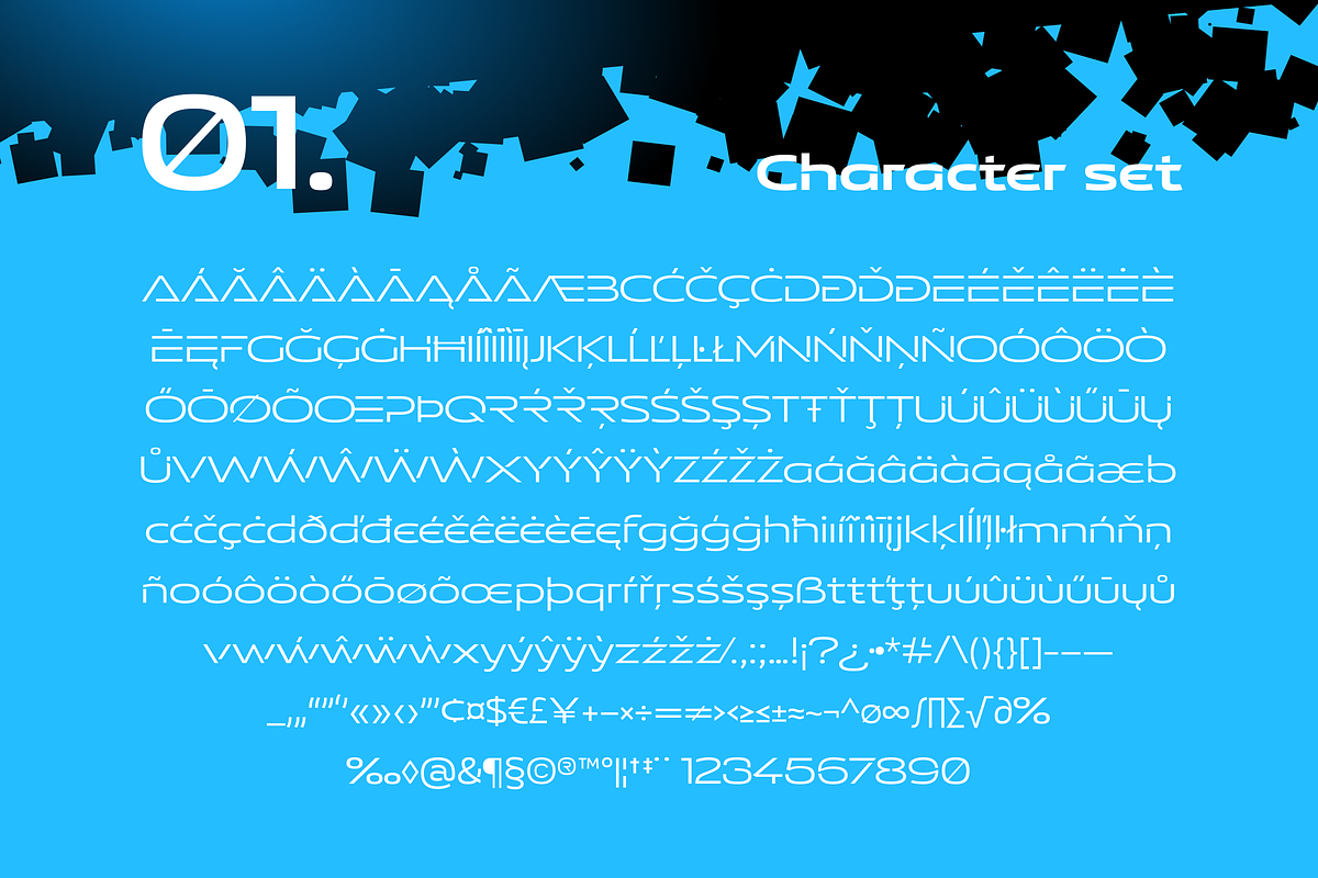Stellar font family Exelancer Extra, a Sans Serif Font by popskraft (Photo 4 of 10)