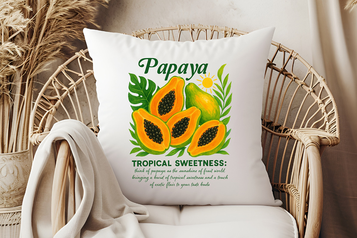 Papaya Tropical Sweetness PNG Design, an Illustration by Libby Wishes (Photo 4 of 6)