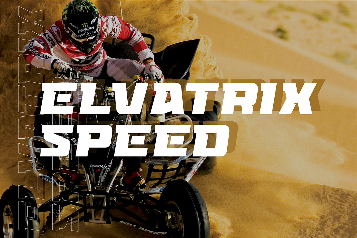 Regal - Bold Sport Display Font, a Sans Serif Font by Vroz Studio (Photo 4 of 8)