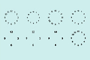 Six sets of images to create hours., an Object Graphic by katykin (Thumbnail 5 of 5)