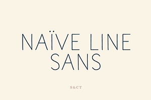 Naive Line Sans Font Collection, a Sans Serif Font by S&C Type