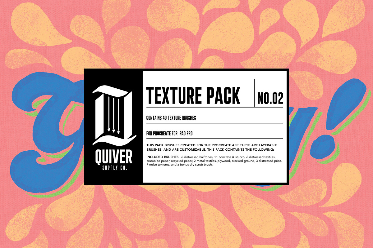 Procreate Texture Brush Pack 02, a Brush Add-On by Quiver Supply Co. (Photo 1 of 9)