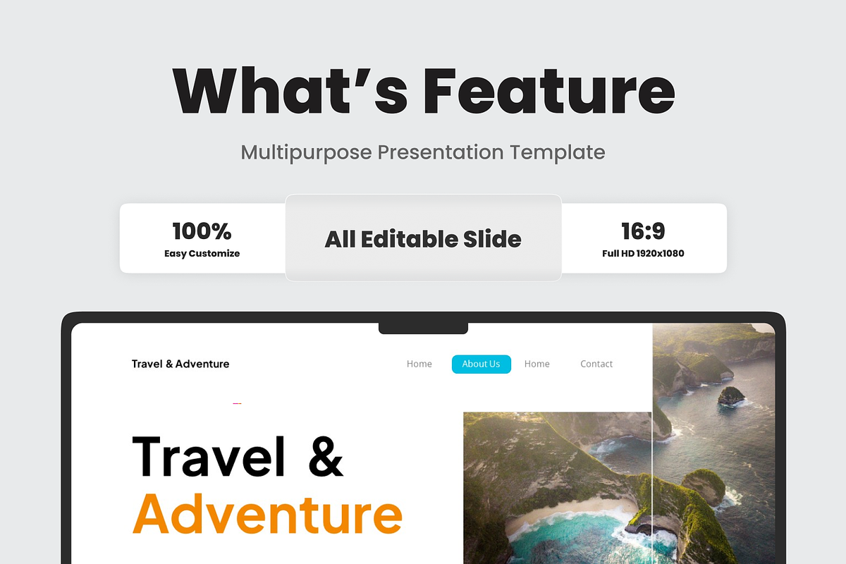 Travel & Adventure Google Slide, a Presentation Template by SquidPixey (Photo 2 of 6)