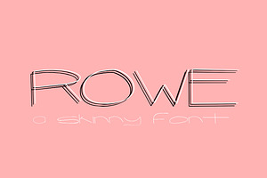 ROWE Skinny Hand Lettered Font