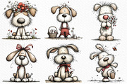 Whimsical Easter Dog Clipart, an Illustration by Craft Nest (Thumbnail 5 of 11)