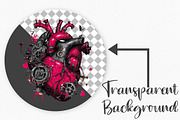 Steampunk Valentine's Clipart Bundle, an Illustration by Canvas Craft (Thumbnail 2 of 6)