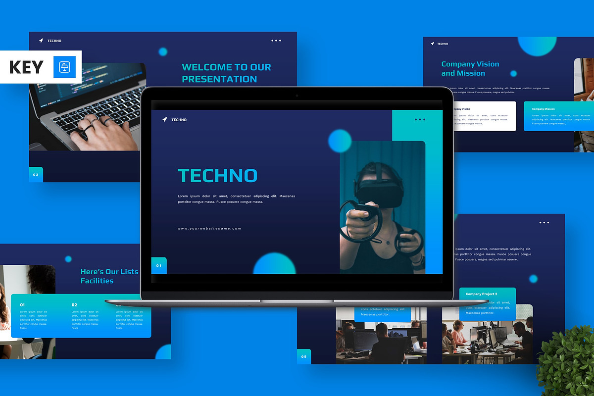 Techno - Keynote Templates, a Presentation Template by Deepslide Studio (Photo 1 of 6)