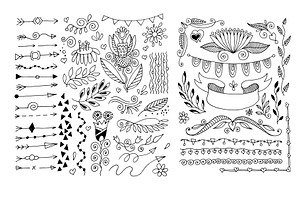 800 DOODLE ELEMENTS SET