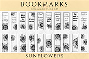 Bookmarks SVG Sunflower Bundle, an Object Graphic by Dervik Art Store (Thumbnail 1 of 6)