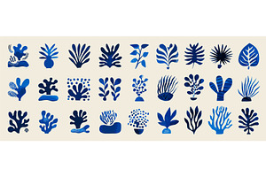 Abstract blue leaf. Floral art, an Object Illustration by Stock-Smart-Start