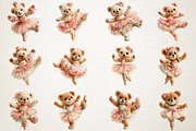Ballerina Teddy Bear PNG Clipart, a Seasonal Illustration by RobertsArt (Thumbnail 2 of 7)