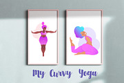My Curvy Yoga. Vector Set of 43., a Healthcare Illustration by Varvara Gorbash (Thumbnail 6 of 8)