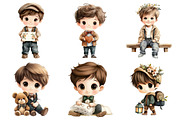 Watercolor Page Boy Clipart, an Illustration by Daily.Designs (Thumbnail 3 of 4)