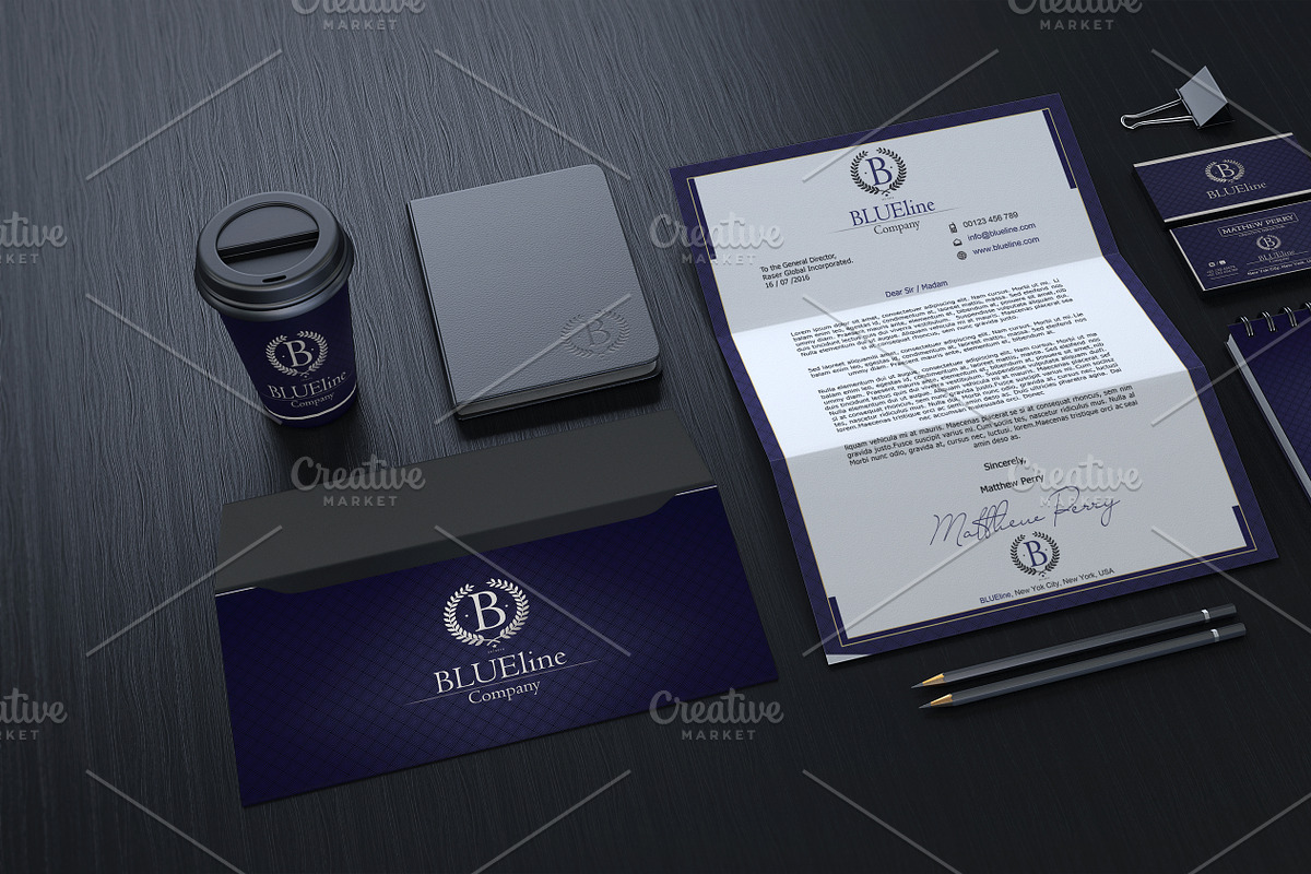 BLUEline Corporate Identity, a Stationery Template by Design by Mirko (Photo 2 of 5)