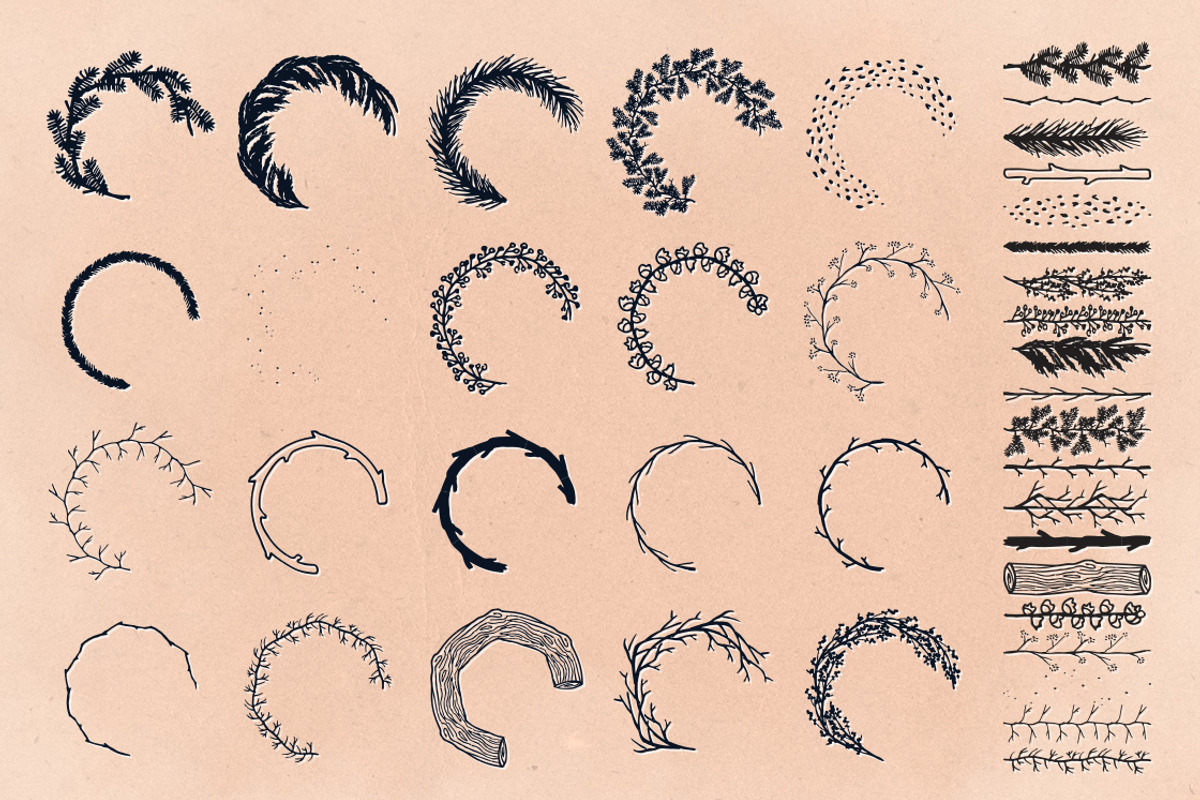Twig & Pine Illustrator Brushes, a Brush Add-On by MarkieAnn Creative (Photo 3 of 5)