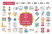 Art And Culture Icons Pack, an Icon by Vector Portal (Thumbnail 1 of 5)