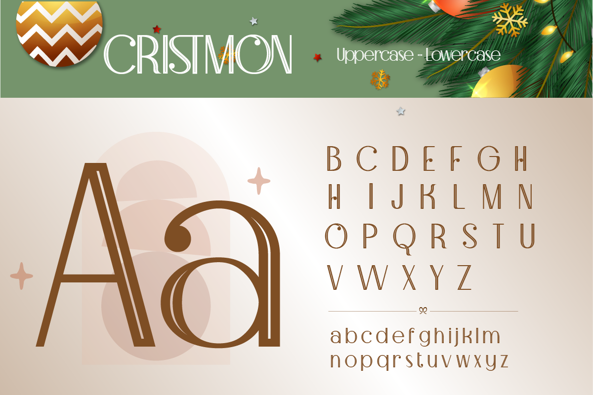 Cristmon, a Sans Serif Font by Burntilldead (Photo 2 of 9)