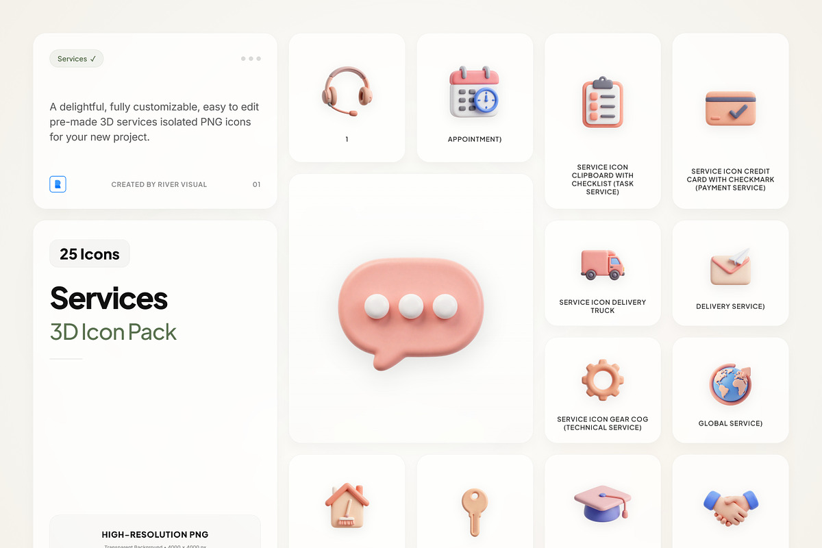 3D Services, an Emoji Icon by River Visual (Photo 1 of 5)