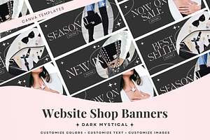 Black Luxury Shopify Website Banners, a Shopify Template by Template Twist Shop