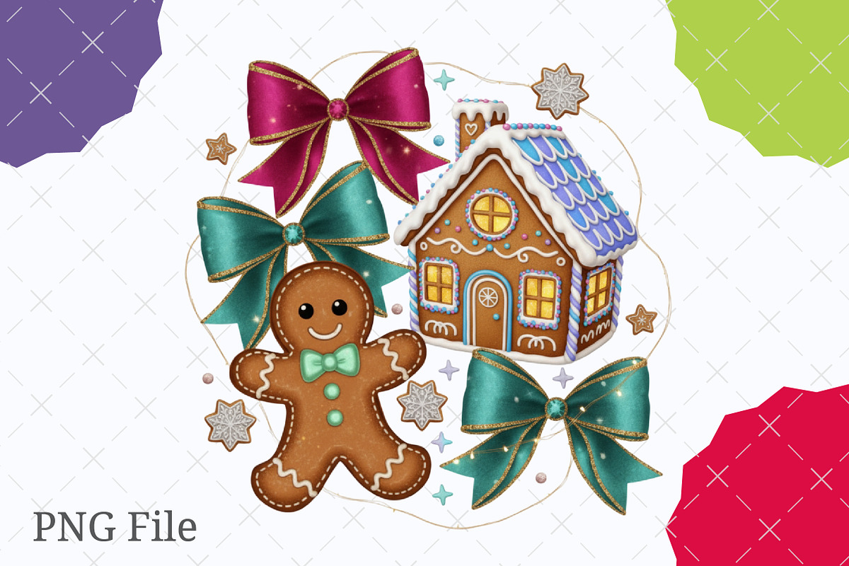 Brushstroke Gingerbread Christmas, an Illustration by designcity5 (Photo 1 of 8)