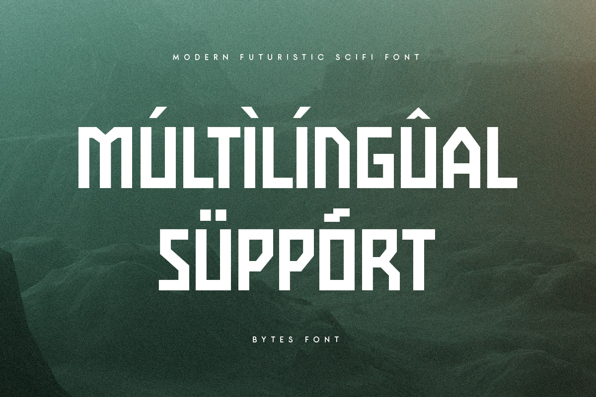 BYTES - Modern Futuristic Scifi Font, a Sans Serif Font by Hamz Studio (Photo 8 of 8)