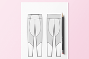 Sportswear for Women Flat Sketch Set, an Illustration by HYDNSTUDIO (Thumbnail 7 of 10)