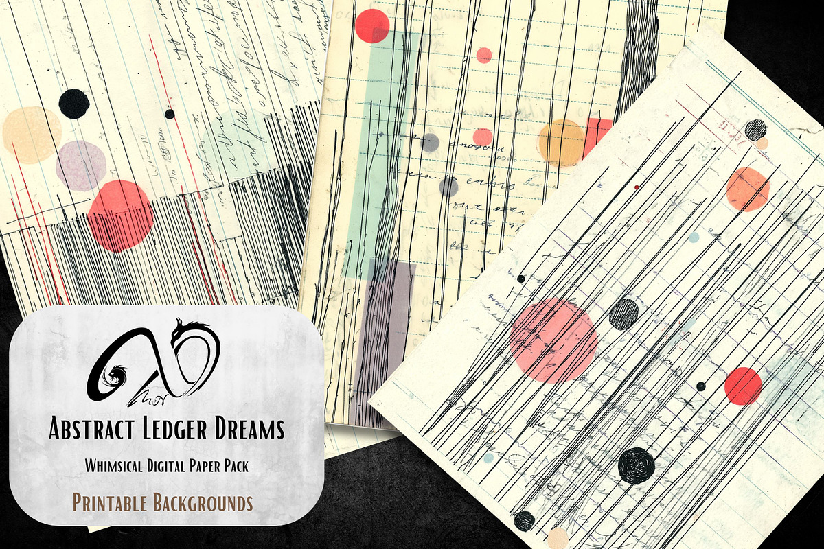 Abstract Ledger Dream: Vintage Paper, a Background Graphic by NiiiNArt (Photo 4 of 9)