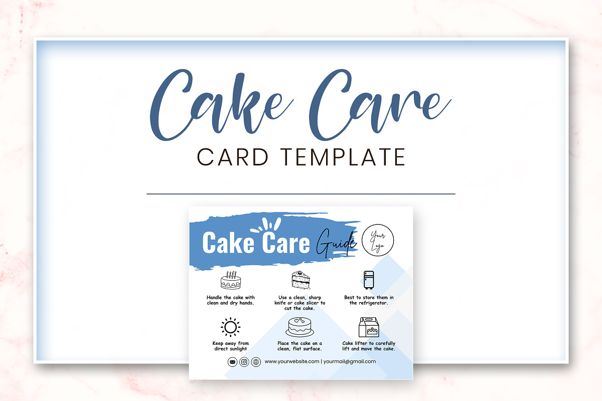 Cake Care Guide Editable Template, a Templates & Theme by Snapybiz (Photo 14 of 17)
