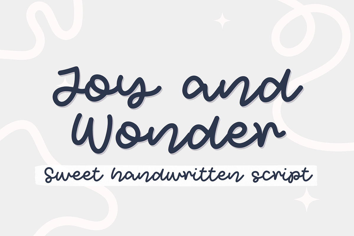Joy and Wonder monoline script font, a Handwritten Font by jyllyco (Photo 1 of 8)