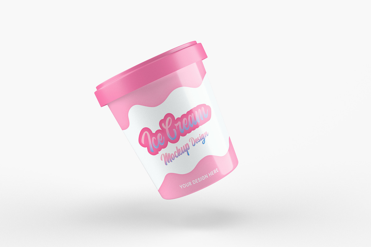 Glossy Ice Cream Cup Mockup PSD, a Cups & Container Mockup by Akrinity Digital (Photo 7 of 8)