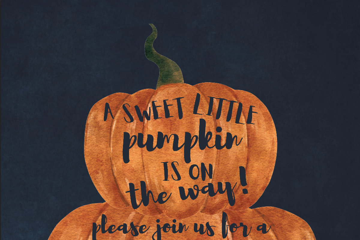 Pumpkin baby shower invitation, an Invitation Template by ForeverPrint (Photo 2 of 7)