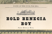 Bold Benecia Boy Display Font, a Serif Font by New Blazing Star Press (Thumbnail 1 of 3)