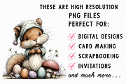 Whimsical Easter Squirrel Clipart, an Illustration by Libby Wishes (Thumbnail 4 of 6)