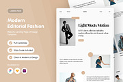 Lexy – Modern Editorial Fashion Land, a Landing Page Template by trabaskriya (Thumbnail 1 of 5)