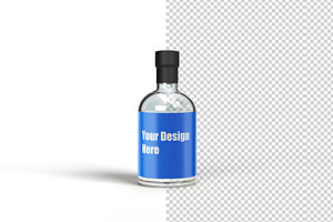 Glass Alchohol Bottle mockup