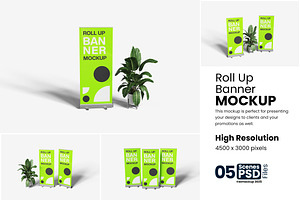 Rollup Banner Mockup, an Advertising Mockup by bimockup