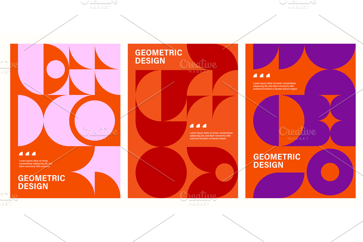 Modern geometric posters, a Decorative Illustration by Buch&Bee