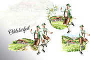 Welcome to Germany. Watercolor set, an Illustration by Daria Ustiugova (Thumbnail 9 of 15)