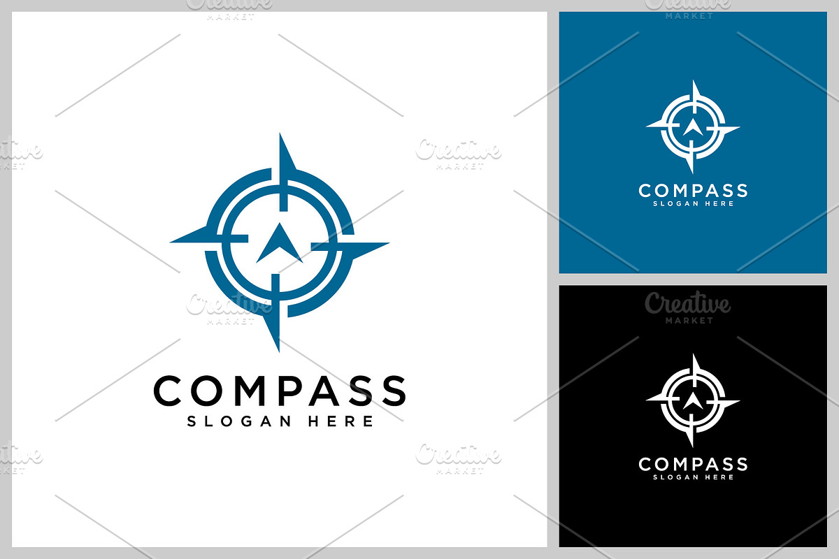 compass logo design vector template, a Branding & Logo Template by quadrazo