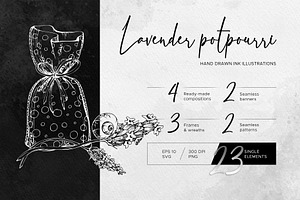 Lavender potpourri bags