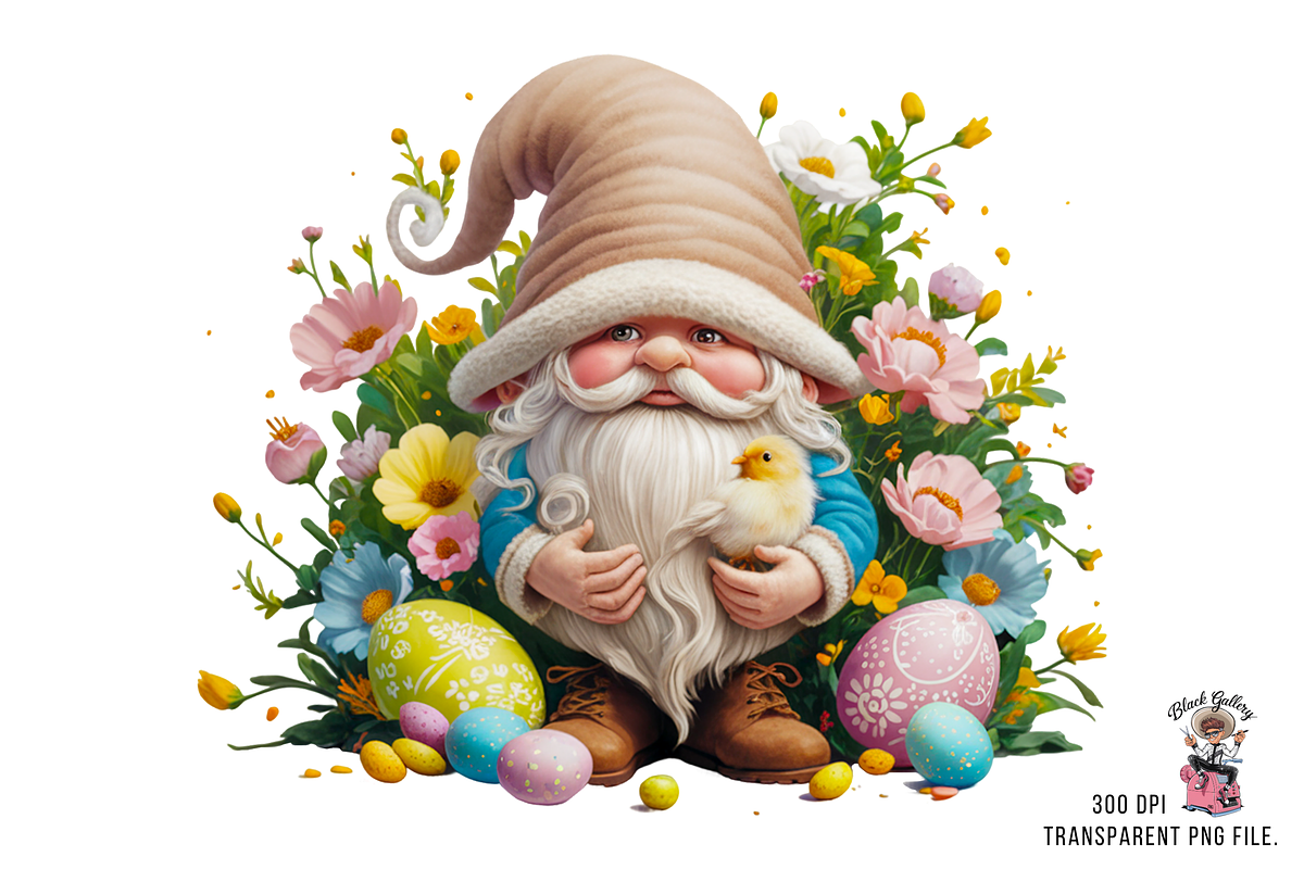 Easter Gnome Clipart PNG Bundle, an Illustration by Clipart Bloom (Photo 13 of 18)