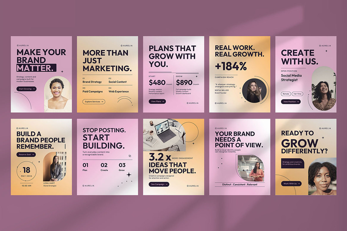 Creative Agency Social Media, a Social Media Template by Pitchlook.Studio (Photo 2 of 3)