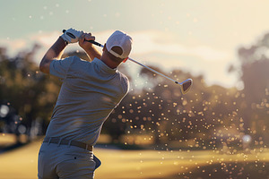 Golf player hitting golf ball, a Sports & Recreation Photo by AlyaAnd