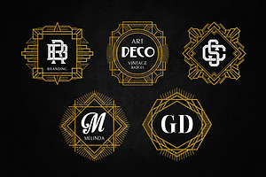 Art Deco Vintage Badges Vol. V