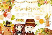 Autumn Thanksgiving clipart, a Decorative Illustration by heyiamalice (Thumbnail 1 of 13)