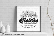 Sister SVG, Sisters are Flowers SVG, an Object Graphic by Applied Arts (Thumbnail 8 of 10)