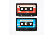 Colorful Cassette Tape Old Set, an Object Graphic by Vector and Templates (Thumbnail 1 of 2)