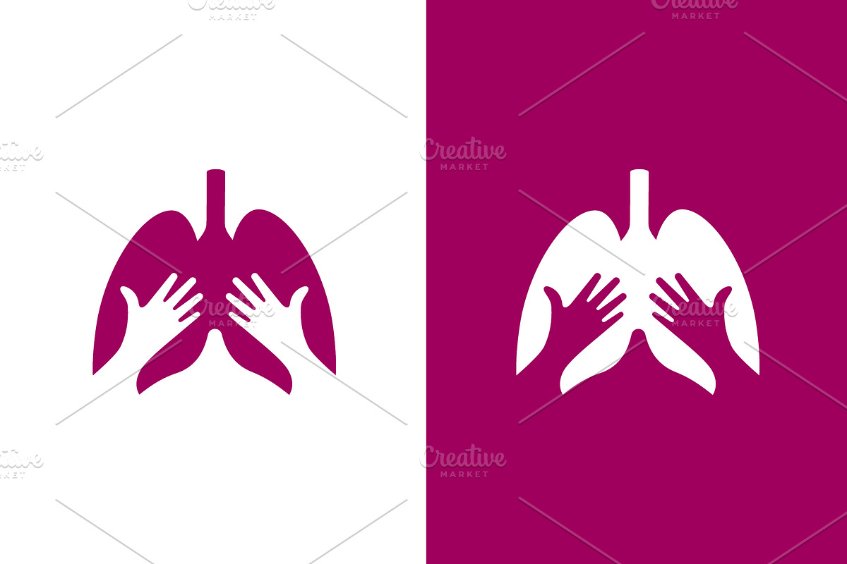 Human lungs and hands logo, an Object Illustration by GraphiShop